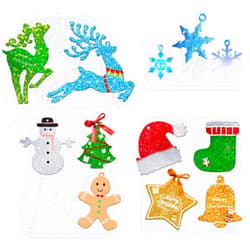 Ksmxos 4Pack Christmas Resin Molds Silicone,Pendant Christmas Molds,Snowflake Molds,Glossy Silicone Molds for Keychains,Christmas Tree Decorations,Resin Art Craft,Pendant Making