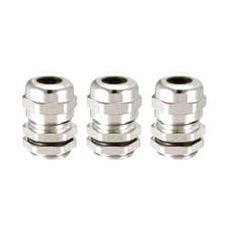 uxcell 3Pcs PG9 Cable Gland Metal Watertight Connector Wire Glands Joints for 4mm-8mm Dia Range