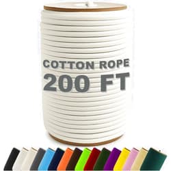 PH PERKHOMY PerkHomy 200 Feet Cotton Rope 3/16