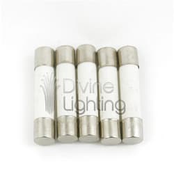 Divine Lighting 5 Qty. MDA 25A Slow-Blow Ceramic Fuse 25 Amp 250v MDA25A,MDA25