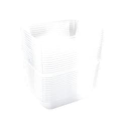 PZRT 30pcs Plastic Disposable Sauce Dishes Rectangle Transparent Dipping Sauce Dishes Soup Plate Soy Sauce Dishes Seasoning Dish Home Restaurant Supplies