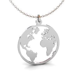 ASHYL World Map Necklace, Map Necklace, Earth Necklace