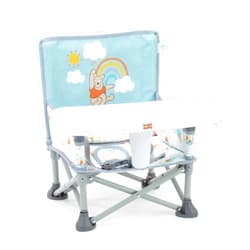 Bright Starts Disney Winnie The Pooh Pop 'N Sit Portable Booster, Indoor/Outdoor Use, Floor Seat with Feeding Tray, 6 Mos - 3 Yrs