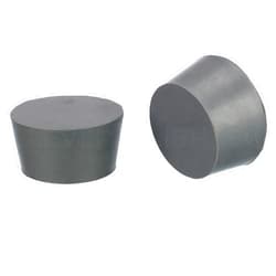 CleverDelights Rubber Stoppers — Size 10 — 3 Pack — 42mm x 50mm x 25mm Long — Gray Solid Plug #10