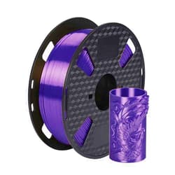 CC3D Silk Dark Purple PLA Filament 1.75 mm 3D Printer Filament 1KG 2.2LBS Spool Violet Purple PLA 3D Printing Material Shine Silky Metal Shiny Metallic Purple PLA CC3D
