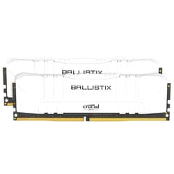 Crucial Ballistix 3600 MHz DDR4 DRAM Desktop Gaming Memory Kit 16GB (8GBx2) CL16 BL2K8G36C16U4W (WHITE) STANDARD: 16GB (8GBx2) SPEED: 3600 MHz WHITE