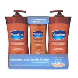 Vaseline Intensive Care Cocoa Butter Lotion, Cocoa Radiant (20.3 oz., 2 pk. + 10 oz.)