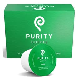 Purity Coffee EASE Dark Roast Low Acid Organic Coffee - USDA Certified Organic Specialty Grade Arabica Single-Serve Coffee Pods - Third Party Tested for Mold, Mycotoxins and Pesticides - 12 ct Box