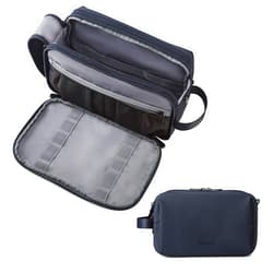 BAGSMART Toiletry Bag for Men, Travel Toiletry Organizer Dopp Kit Water-resistant Shaving Bag for Toiletries Accessories, Door Room Essentials, Nary Blue