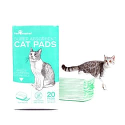 Peritas Paw Inspired Cat Pads, Generic Refills for Tidy Cats Breeze Litter Box System, Disposable Kitty Litter Liners, Super Absorbent Pee Pads, 16.9 x 11.4 Inch (Original/Unscented, 20 Count)