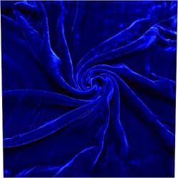 VINSILK 100% Pure Mulberry Silk Velvet Fabric, Blue Silk Velvet for Dress, Skirt, High End Garment, Silk Apparel Fabric, Silk for Sewing, Making Clothes, Cut in Continuous Yards (color03, 1 Yard)