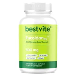 BESTVITE Fucoidan Extract 500mg (Standardized to 85% Fucoidan) (120 Vegetarian Capsules) No Fillers - No Stearates - No Flow Agents