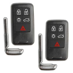 KeylessOption Keyless Entry Remote Control Smart Car Key Fob Uncut Key Blade for S60 S80 XC60 XC70 Volvo KR55WK49264