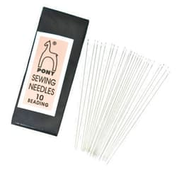 Embroiderymaterial Pony Beading Needles for Craft, Beading and Embroidery 1 Packet (25 Needles, Size10)