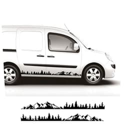 HASWEX 2PCS Car Door Stickers, for Renault Kangoo 1 2 3 4x4 MK1 MK2 MK3 Tuning Accessories Van Graphics Vinyl Decals
