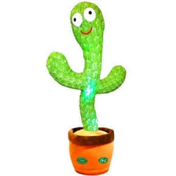 Pbooo Dancing Cactus Mimicking Toy,Talking Repeat Singing Sunny Cactus Toy 120 Pcs Songs for Baby 15S Record Your Sound Sing+Dancing+Recording+LED