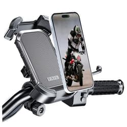 Ushilife Bike Phone Holder, Motorcycle Bicycle Phone Mount Motorcycle Handlebar Cell Phone Clamp, Scooter Phone Clip Handlebar Phone Mount for All Phones 4.7
