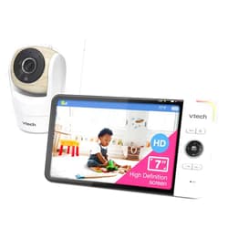VTech VM919HD Video Monitor with 7-inch True-Color HD 720p Display, Fully Remote Pan, Tilt, Zoom, 360 Panoramic Viewing, 110 Wide-Angle View, HD Night Vision, Up to 1000ft Range, Plug&Play System