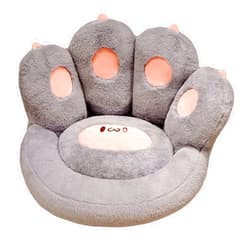 Ditucu Cat Paw Cushion Lazy Sofa Chair Pad 18 inch Comfy Kawaii Plush Warm Floor Pillow Cute Seat Pad for Bedroom Decor Grey