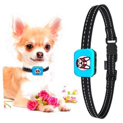 ELECANE Small Dog Bark Collar Rechargeable - Smallest Bark Collar for Small Dogs 5-15lbs - Most Humane Stop Barking Collar - Dog Training No Shock Anti Bark Collar - Pet Bark Control Device (Blue)