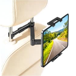 Kincown Tablet Holder for Car Headrest, Adjustable 360° Rotating Car Tablet Mount, Car Back Seat Stand for iPad, Road Trip Essentials for Kids, Compatible with 5.2-10.3