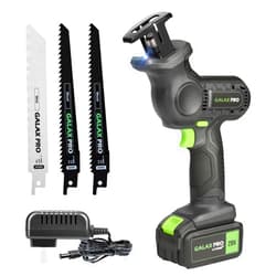 GALAX PRO 20V Cordless Reciprocating Saw, 0-3000RPM Variable Speed Power Reciprocating Saw with 4.0Ah Battery, 2pcs Wood Saw Blades & 1pcs Metal Saw Blade