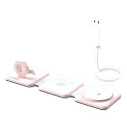 Iseyyox Charging Station for Apple Multiple Devices: 3 in 1 Foldable Magnetic Wireless Charger Stand - Travel Charging Dock Compatible with iPhone 15 14 13 12 Pro Max Plus Apple Watch AirPods