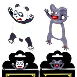 Whaline 3D Cartoon Animal Bookmark 2 Pieces Squashed Land Animals Bookmark Wacky Bookmark Palz, Cute Book Mark Panda Koala Cute Reading Bookmark Back to School Gift for Students
