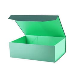 OBMMIRAO Green Large Gift Box with Lid 13x9x4 Inch, Foldable Magnetic Gift Boxes,Groomsman Box Bridesmaid Proposal Box for Clothes
