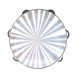 Musfunny Tambourine 8 inch Radiant Hand Held Drum with Double Row Jingles Reflective Drum Musical Instrument for Church Adults KTV Party