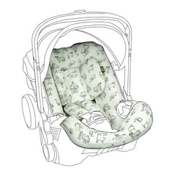 UKJE Cover Compatible with Doona Car Seat and Stroller, CPSC Compliant Standard, Car Seat Protector, Car Seat Liner for Infant Car Seat - Eucalyptus (Mint Farm)