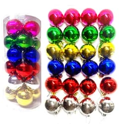 Tototoo Christmas Balls 24 PCS 1.57” Shatterproof Christmas Ball Ornaments Christmas Tree Decorations Theme Assorted Christmas Decor Plastic Christmas Ornaments Balls (4CM/24PCS/Mixed)