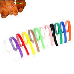 BlessPet Whelping Collars for Puppies - 12 Colors Puppy ID Collars - Double-Sided Soft Adjustable ID Bands for Newborn Pet Dog Cat