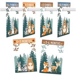 Hadley Designs 6 Hanger Dividers Baby Closet Size Dividers - Woodland Baby Closet Dividers, Organizer for Nursery Organization, Newborn Essentials, Nursery Closet Dividers Girl or Boy