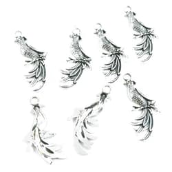 Fulllove Charms 80 Pieces Antique Silver Tone Jewelry Making Charms Supply ZY3269 Phoenix Bird