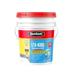 Gardner-Gibson Sta-Kool 15-Year Turbo-Dri Elastomeric Roof Coating, White, 5 Gal., Flexible White Acrylic Roof Coating, Reflective Finish Keeps Roof Cool, Resists Cracking and Peeling