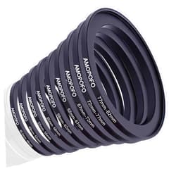 AMOPOFO 9 Pieces Lens Adapter Set,Camera Lens Filter Ring40.5-49mm/49-52mm/52-55mm/55-58mm/58-62mm/62-67mm/67-72mm/72-77mm/77-82mm(9pcs Step Up Ring Set)