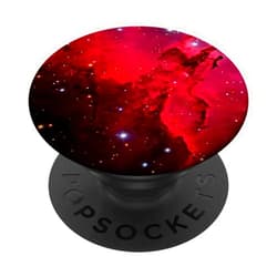 Universe Gifts & Sphere Designs Red Black Space Nebula PopSockets Swappable PopGrip
