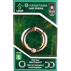 BePuzzled | Loop Hanayama Metal Brainteaser Puzzle Mensa Rated Level 1, for Ages 12 and Up