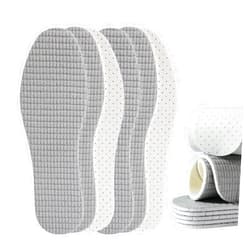 Jwflck 3 Pairs Barefoot Shoe Insoles,Anti Odour Cotton Insoles,Comfortable Insoles for Men and Women for Everyday Use (Gray, Womens 13-14/Mens 11.5-12.5)