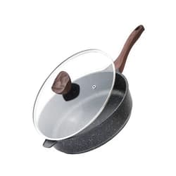 Kordisen Nonstick Deep Frying Pan with Lid, 12 Inch Large Skillet, 5 Qt Non Stick Saute Pan for Cooking, Healthy Non Toxic Chef Pan, Induction Cookware, PFOA Free