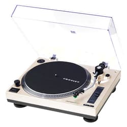Crosley C100BT-CP Belt-Drive Bluetooth Turntable Record Player with Adjustable Counterweight, Champagne
