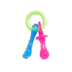 Nylabone Puppy Chew Teething Pacifier - Puppy Chew Toy for Teething - Puppy Supplies - Bacon Flavor, Small/Regular (1 Count)