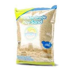 CLASSIC SAND & PLAY Classic Sand and Play Sand for Sandbox, Table, Therapy, and Outdoor Use, 20 lb. Bag, Natural, Non-Toxic, Wet Castle Building for Creativity and Stimulates Sensory Skills