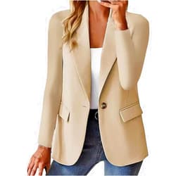 Generic Blazers for Women 2025 Trendy Business Casual Jackets Work Suit Spring Fashion Blazer Long Sleeve Open Front Cardigan