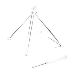 Siceeoly 7 Inch Quartz Crystal Singing Pyramid Healing Musical Instrument For Sound Healing Meditation With Crystal Singing Bowl Striker