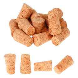 Mozeat Lens 16 Pack Soft Wood Corks Tapered Cork Wooden Beer Bottle Stopper Replacement Leakproof Wine Bottle Corks for Wine Making Craft, 0.67 x 0.87 x 1.38 Inch