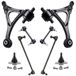 Detroit Axle - Front End 8pc Suspension Kit for 2003-2014 Volvo XC90, 2 Lower Control Arms 2 Ball Joints Front & Rear 4 Sway Bars Replacement 2004 2005 2006 2007 2008 2009 2010 2011 2012 2013 XC90