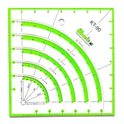 YICBOR 2PCS Arcs & Fans Quilt Circle Cutter Ruler, Multifunctional ”8X 8