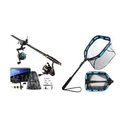 PLUSINNO Fishing Line Spooler，with Floating Fishing Net for Steelhead, Salmon, Fly, Kayak, Catfish, Bass,
